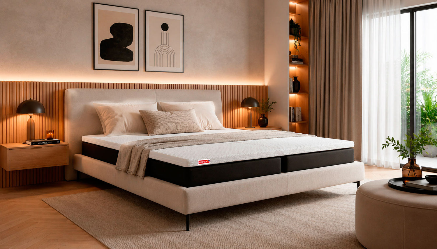 Thermopur Topper für eine durchgehende Liegefläche im Doppelbett